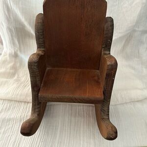 Vintage Wooden Rocking Chair Handmade Sturdy Construction